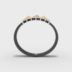 Solid Gold And 925 Sterling Silver Kashtbhanjan Hanumanji Bracelet with Moissanite Diamond