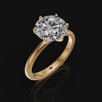 925 Sterling Silver Solitaire Moissanite Engagement Ring