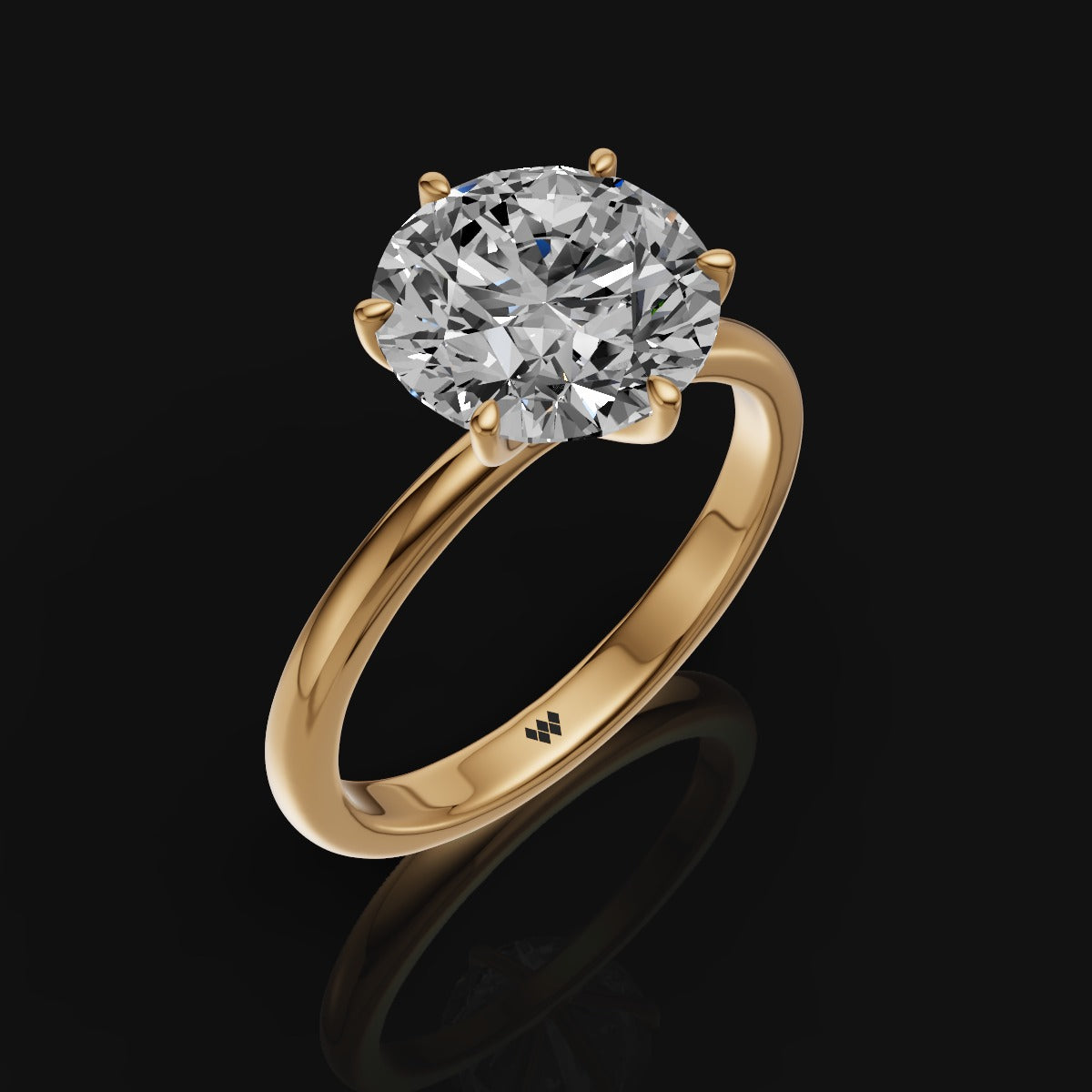 925 Sterling Silver Solitaire Moissanite Engagement Ring