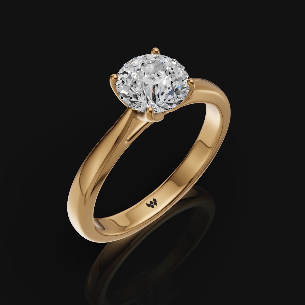 925 Sterling Silver Portuguese Cut Solitaire Ring