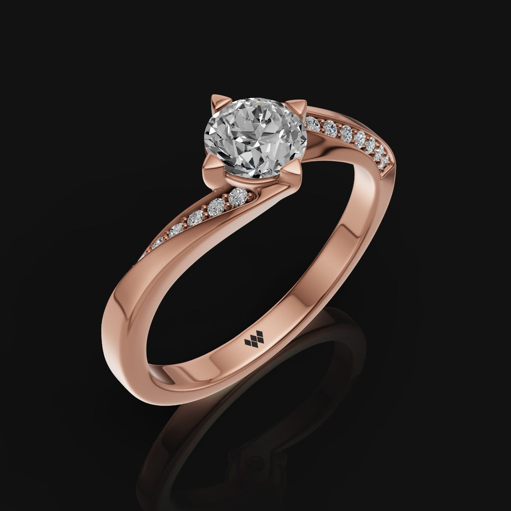 925 Sterling Silver Moissanite Diamond Ring