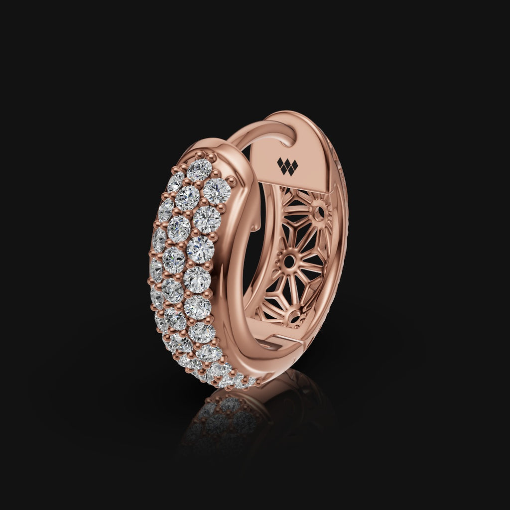 925 Sterling Silver Moissanite Diamond Bali Earring (1 PC)