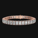 1 CT 925 Silver Emerald Tennis Moissanite Diamond Bracelet