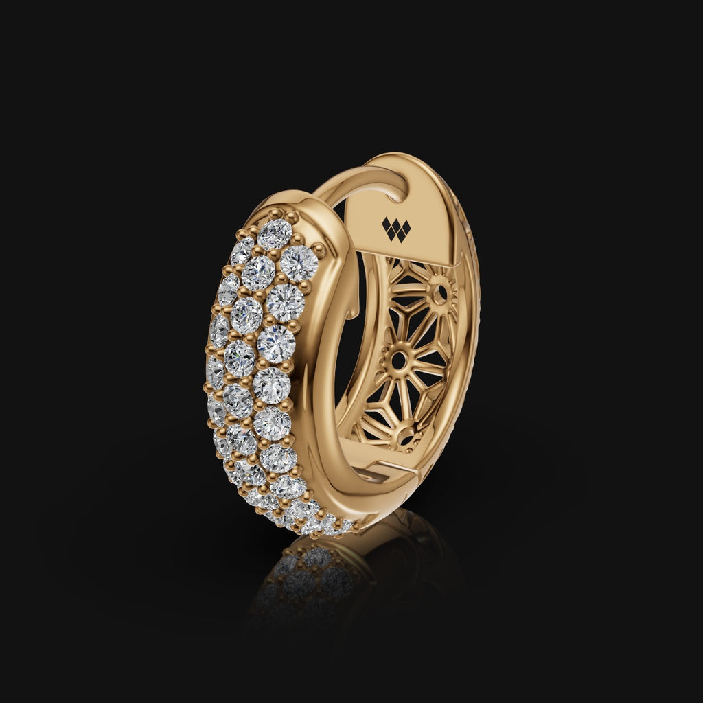 925 Sterling Silver Moissanite Diamond Bali Earring (1 PC)