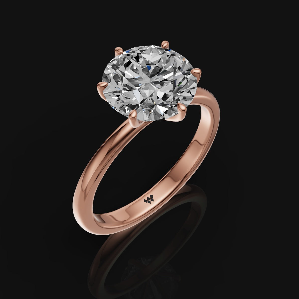 925 Sterling Silver Solitaire Moissanite Engagement Ring