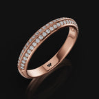 925 Sterling Silver Moissanite Diamond Band Ring For Women