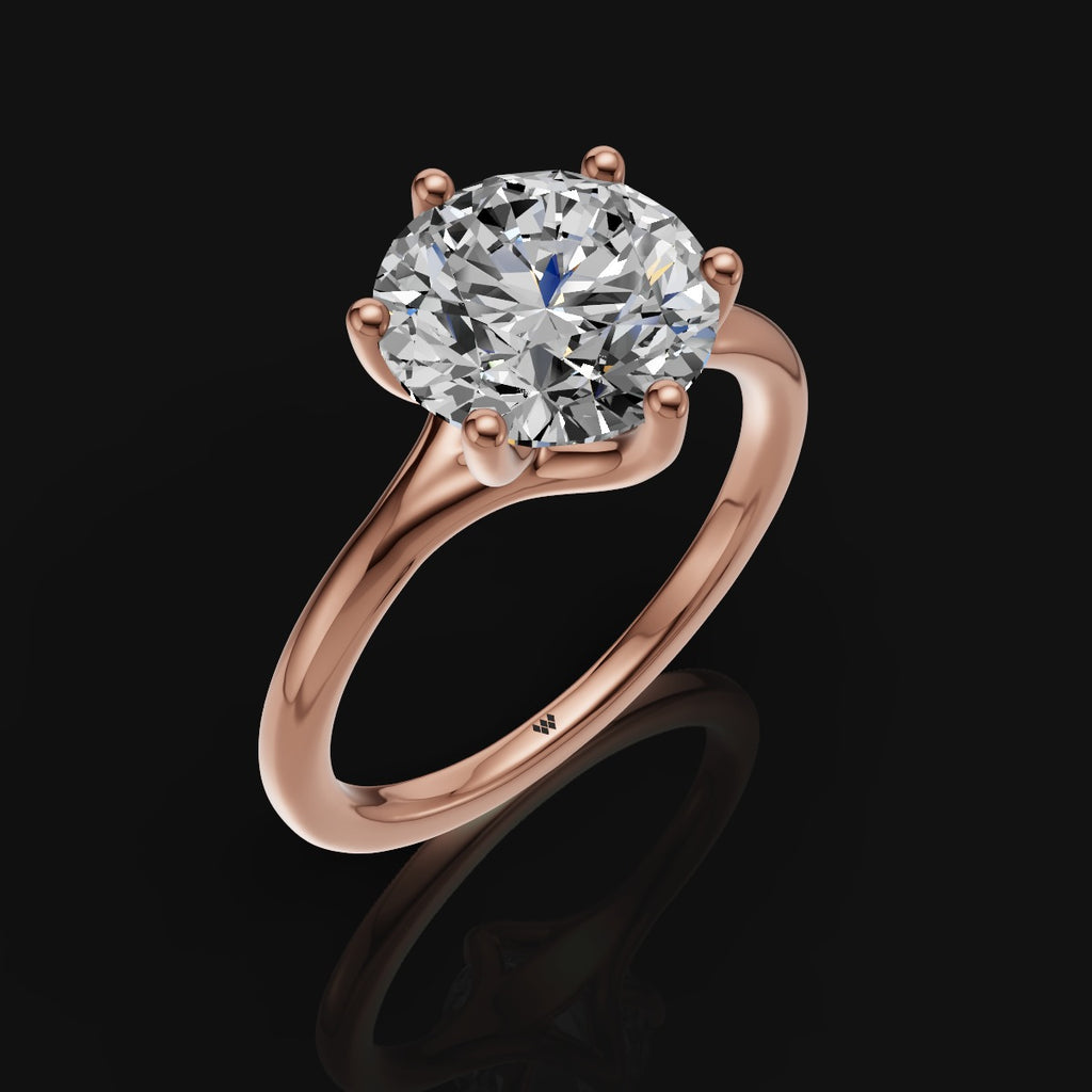 925 Sterling Silver Elegant Round Moissanite Diamond Ring For Women