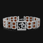925 Sterling Silver Bracelet with Authentic Rudraksha & Om Symbol