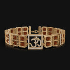 925 Sterling Silver Bracelet with Authentic Rudraksha & Om Symbol