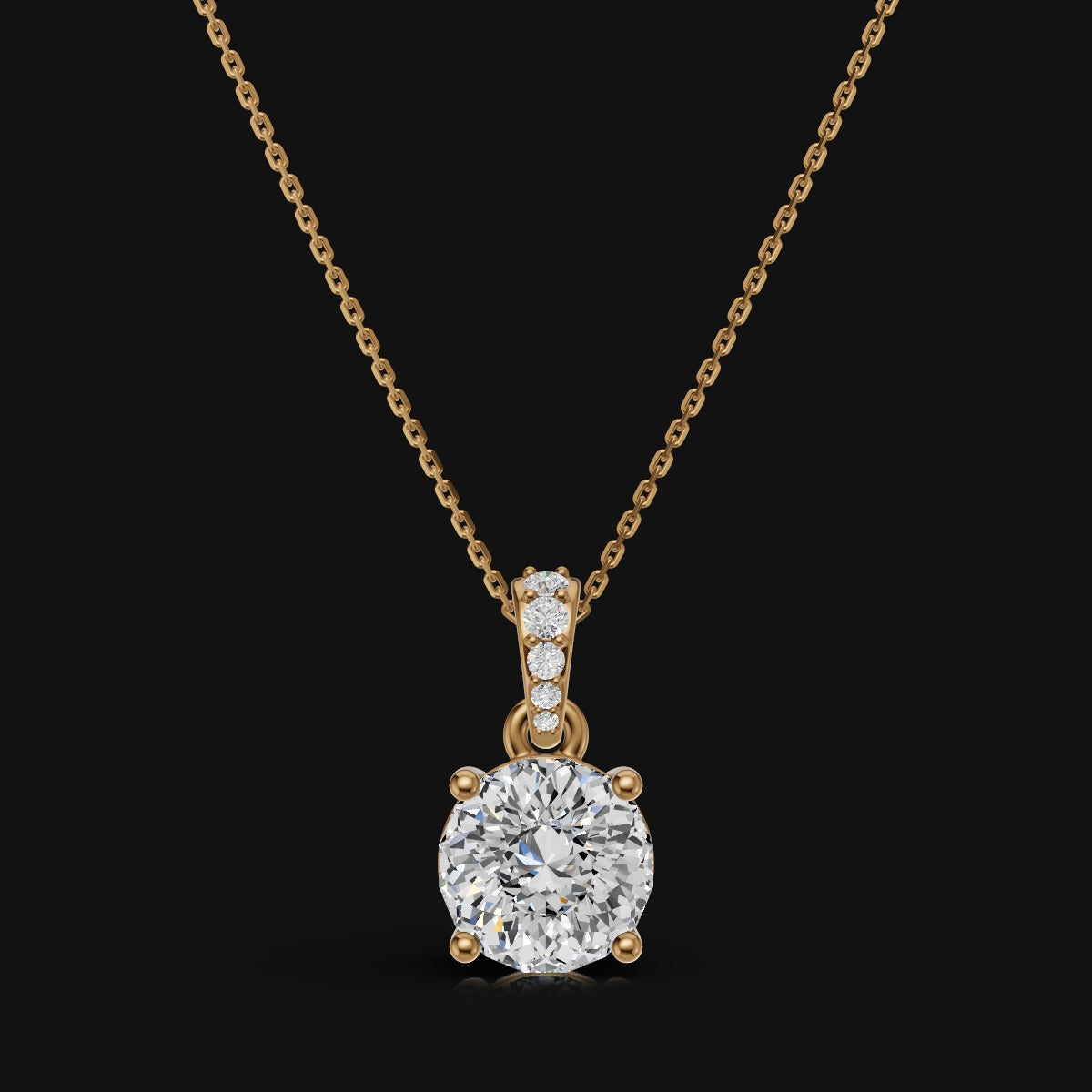 2 CT 925 Sterling Silver Portuguese Cut Moissanite Diamond  Pendant With Chain