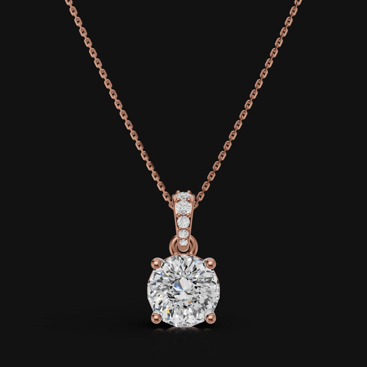 2 CT 925 Sterling Silver Portuguese Cut Moissanite Diamond  Pendant With Chain