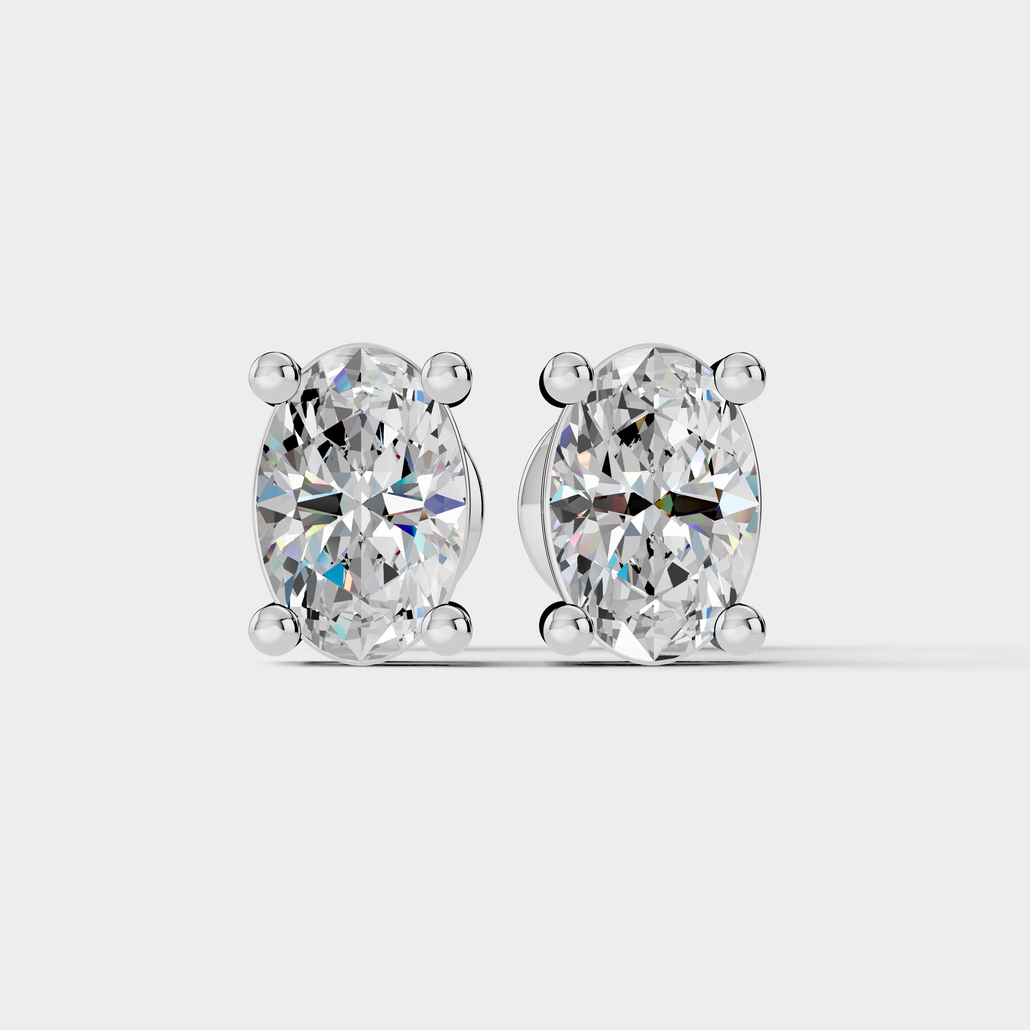 Oval Shape Earrings (1 PAIR)
