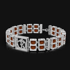925 Sterling Silver Bracelet with Authentic Rudraksha & Om Symbol
