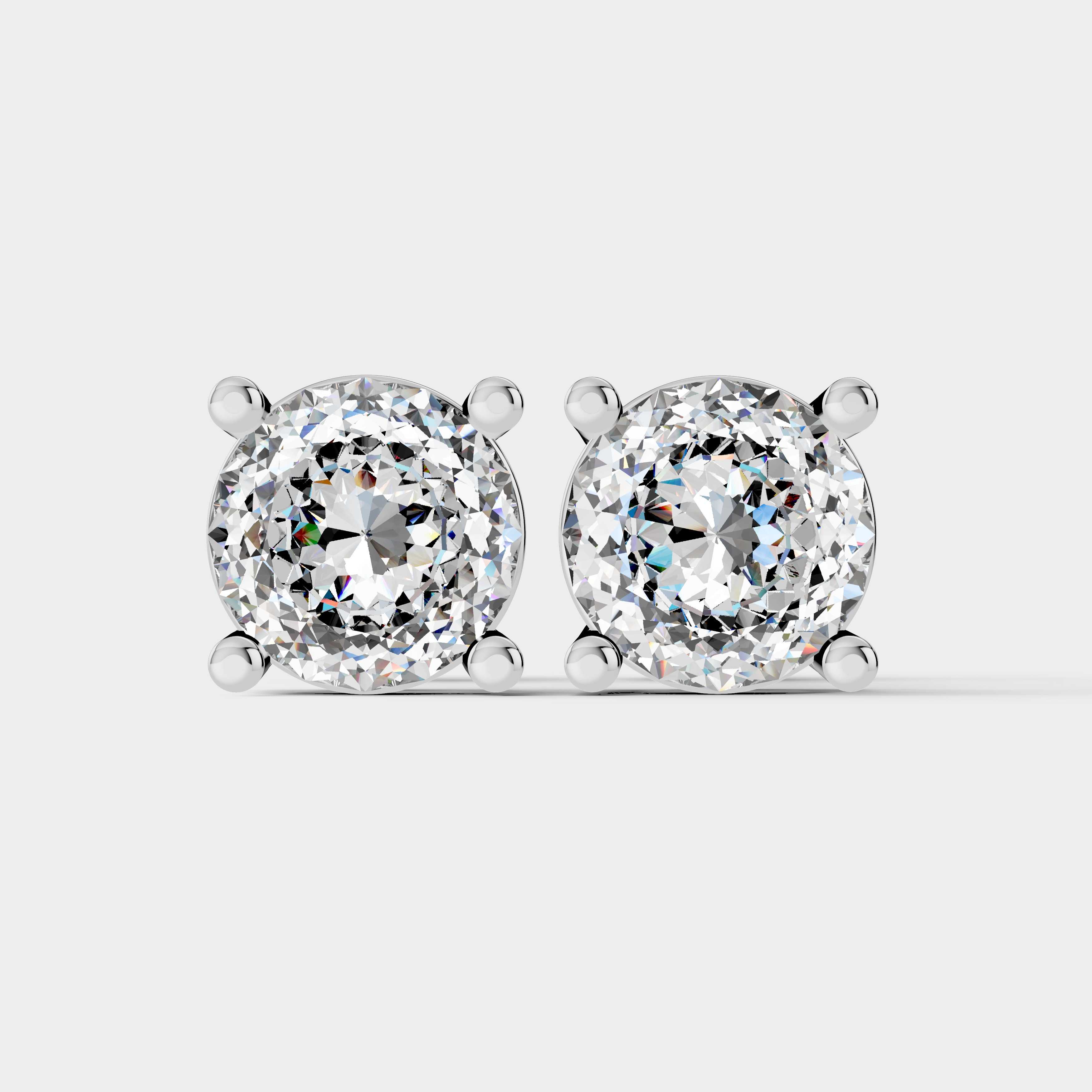 1 CT Portuguese Cut Earring (1 Pair)