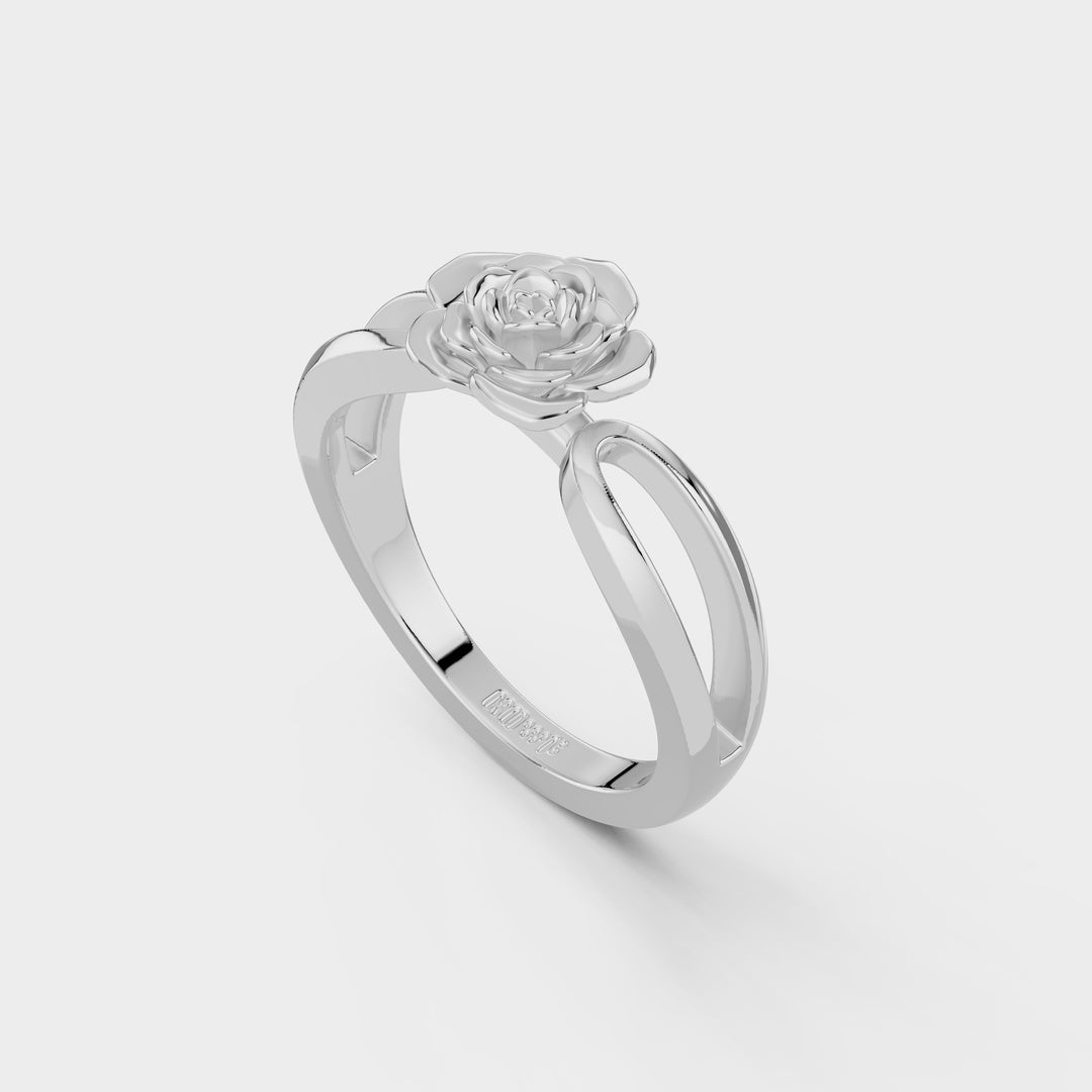 925 Sterling Silver Rose Ring