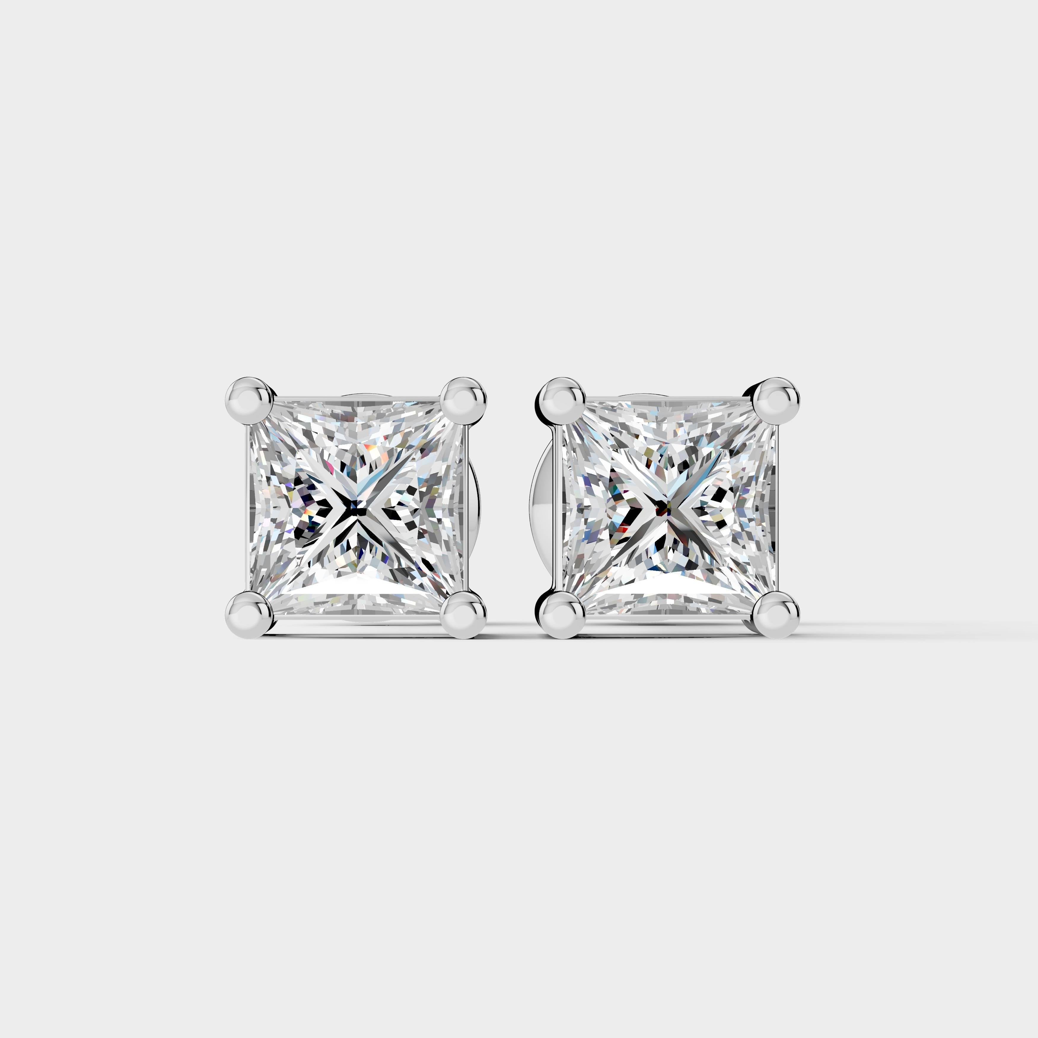 Princess Shape Earrings (1 Pair)