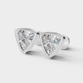 Trillion Bezel Setting Earring ( 1 Pair )