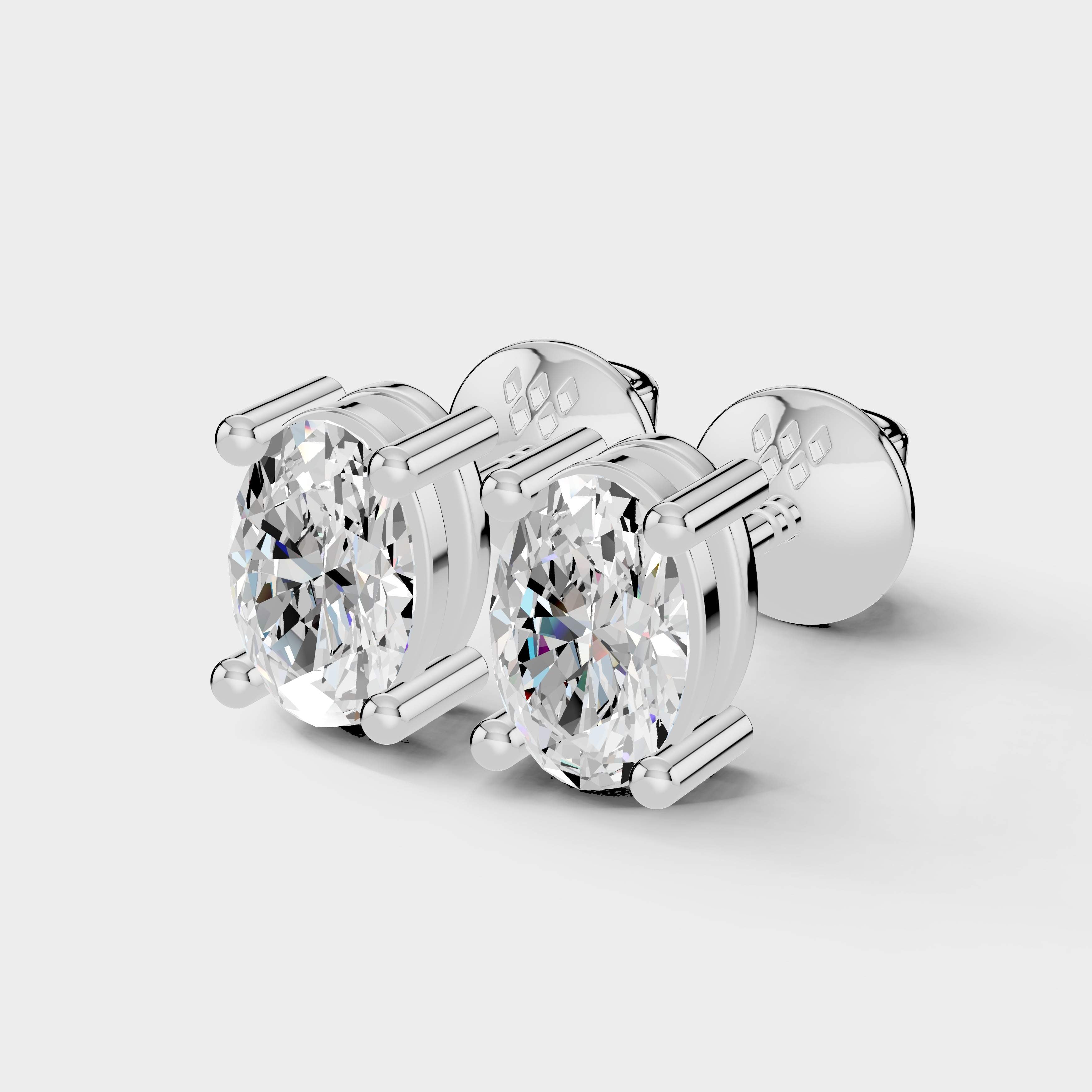 Oval Shape Earrings (1 PAIR)