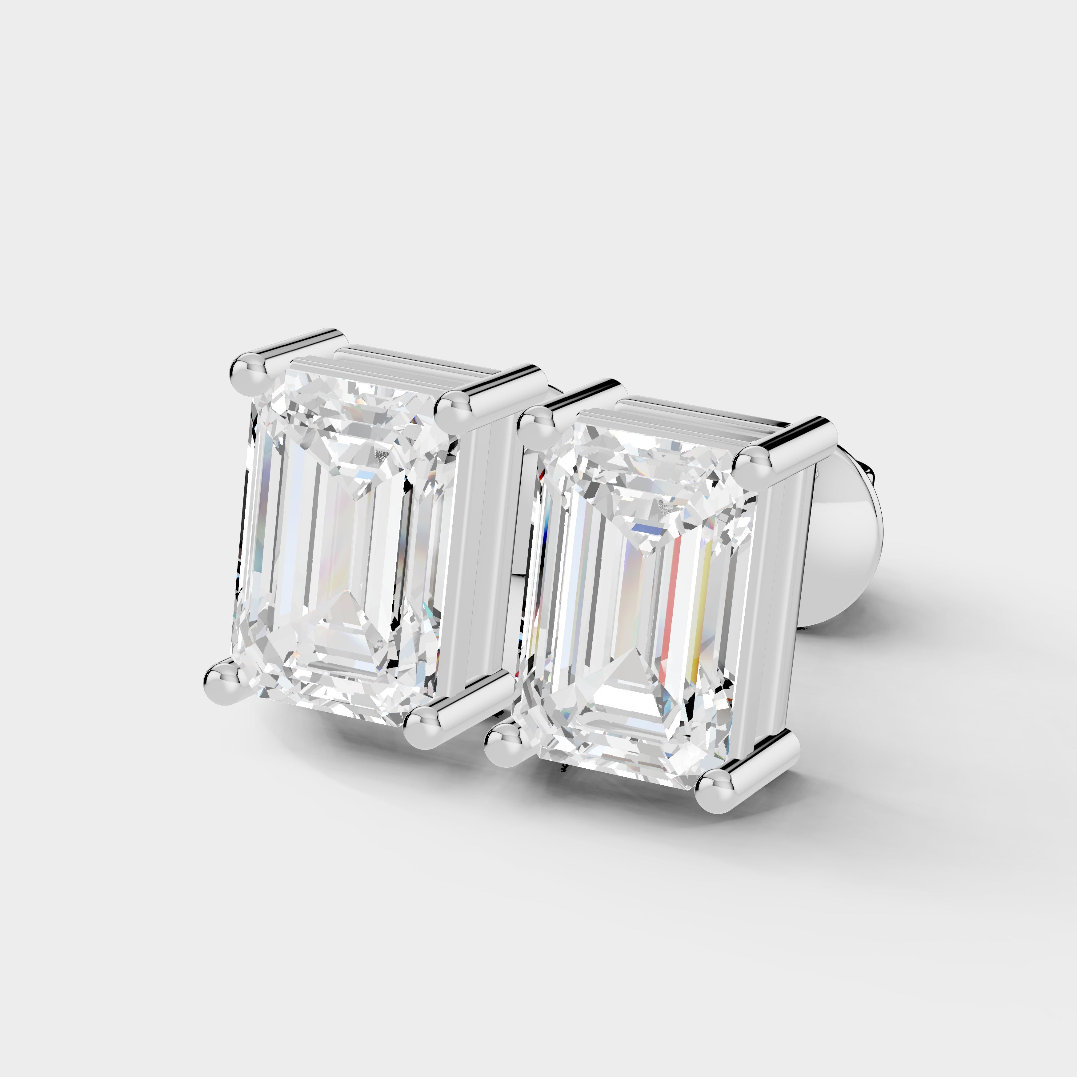 Emerald Shape Earrings (1 PAIR)
