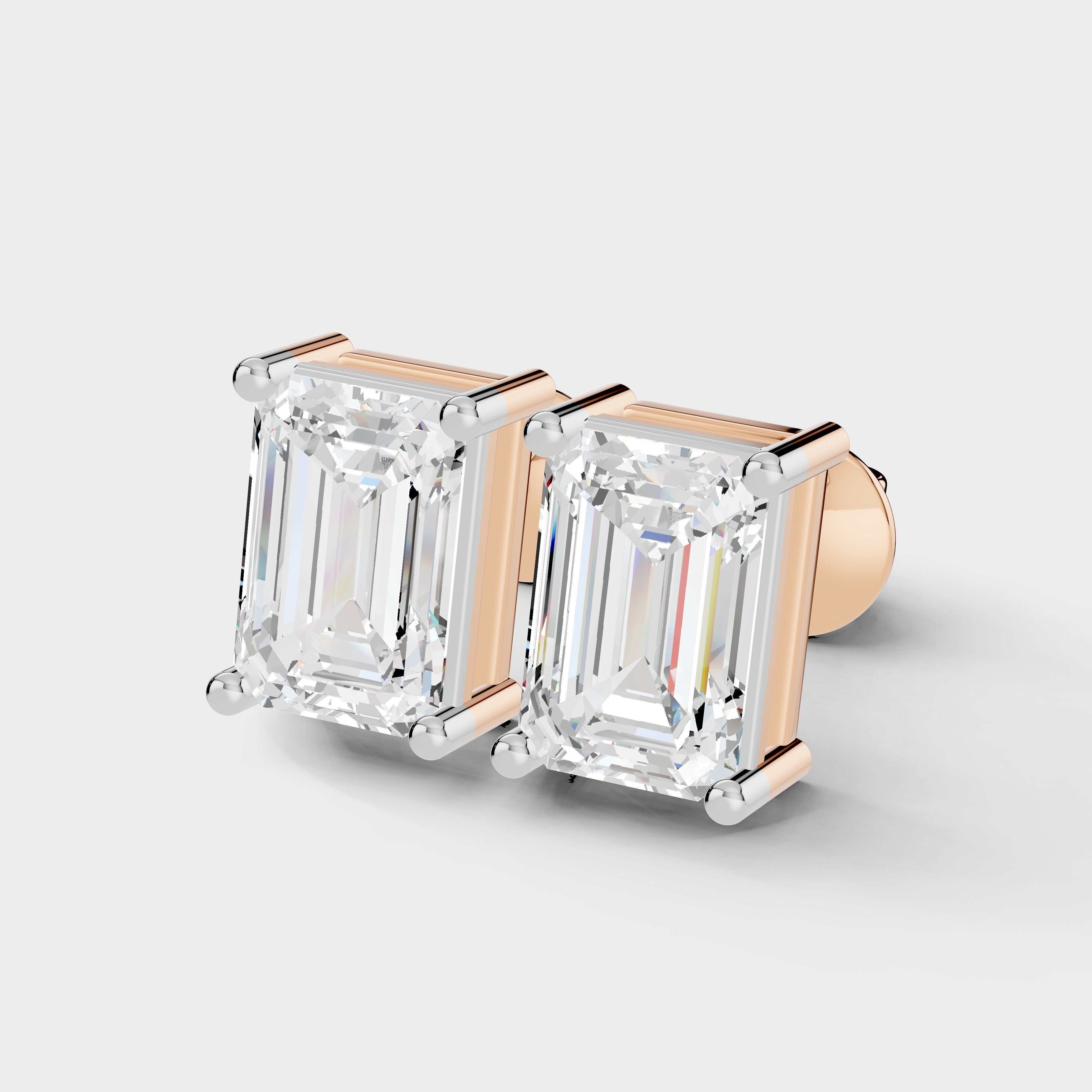 Emerald Shape Earrings (1 PAIR)
