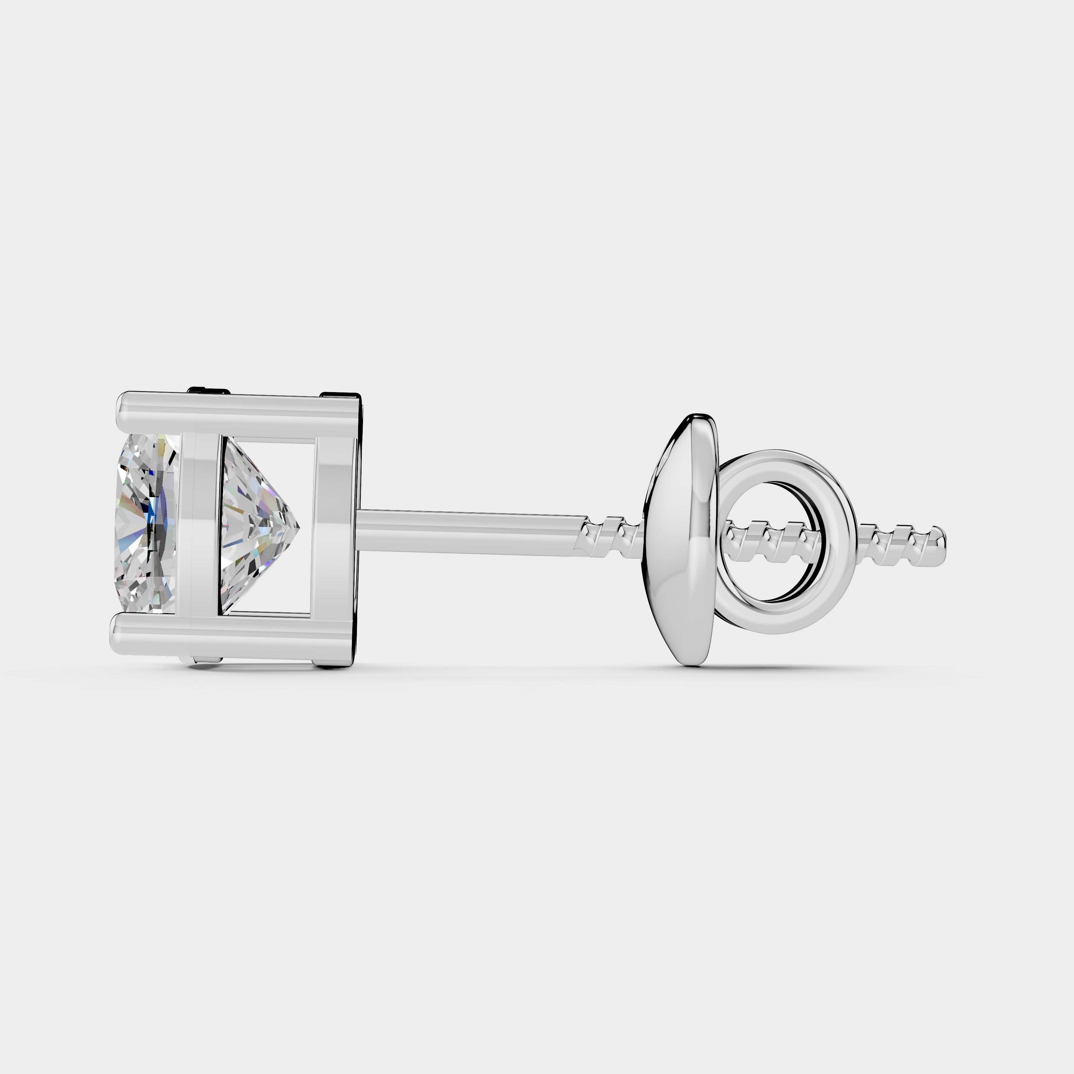 925 Silver Cushion Shape Earrings with Moissanite Diamond (1 PC)