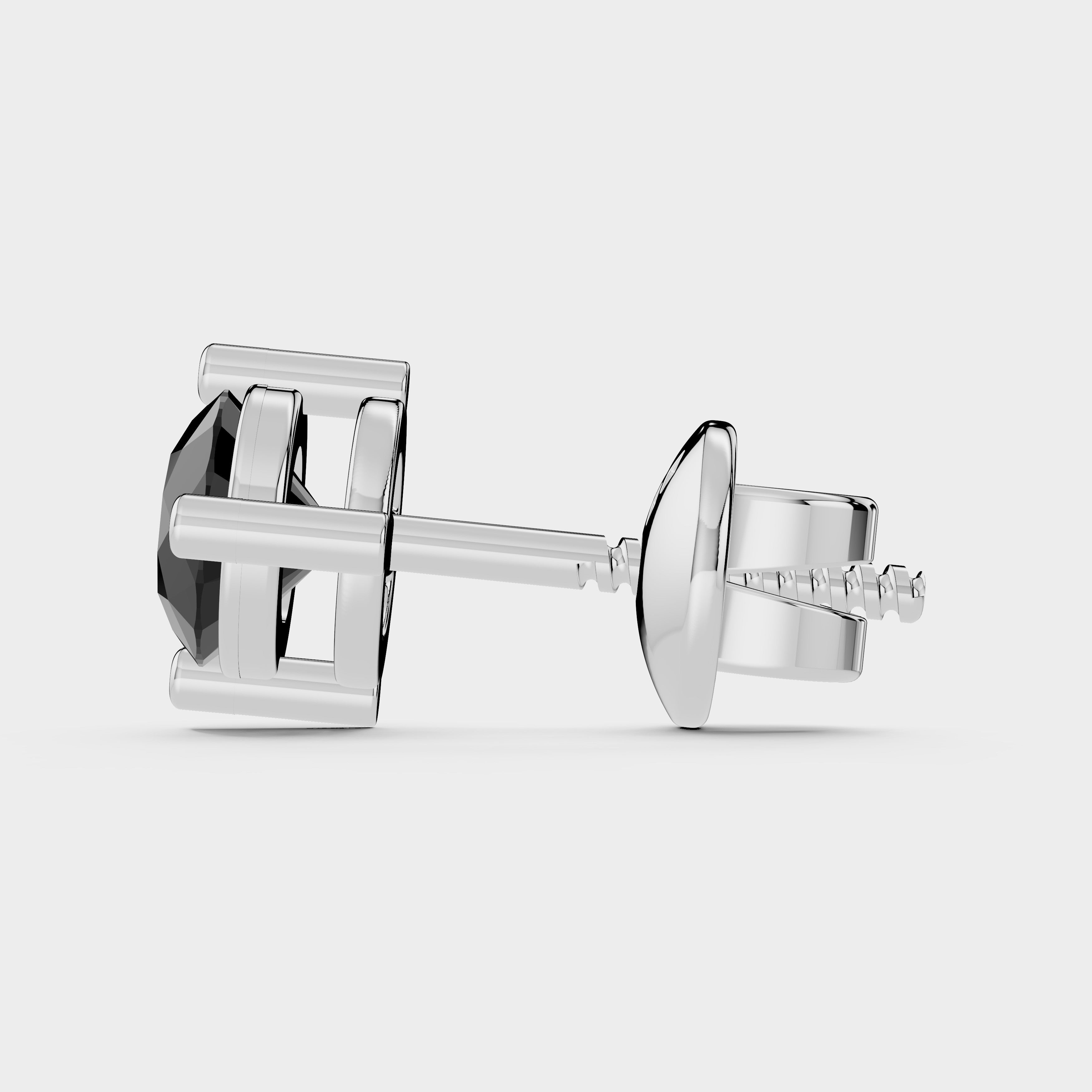 925 Sterling Silver Virat Kohli Inspired Black Stud Earring (1 PC)