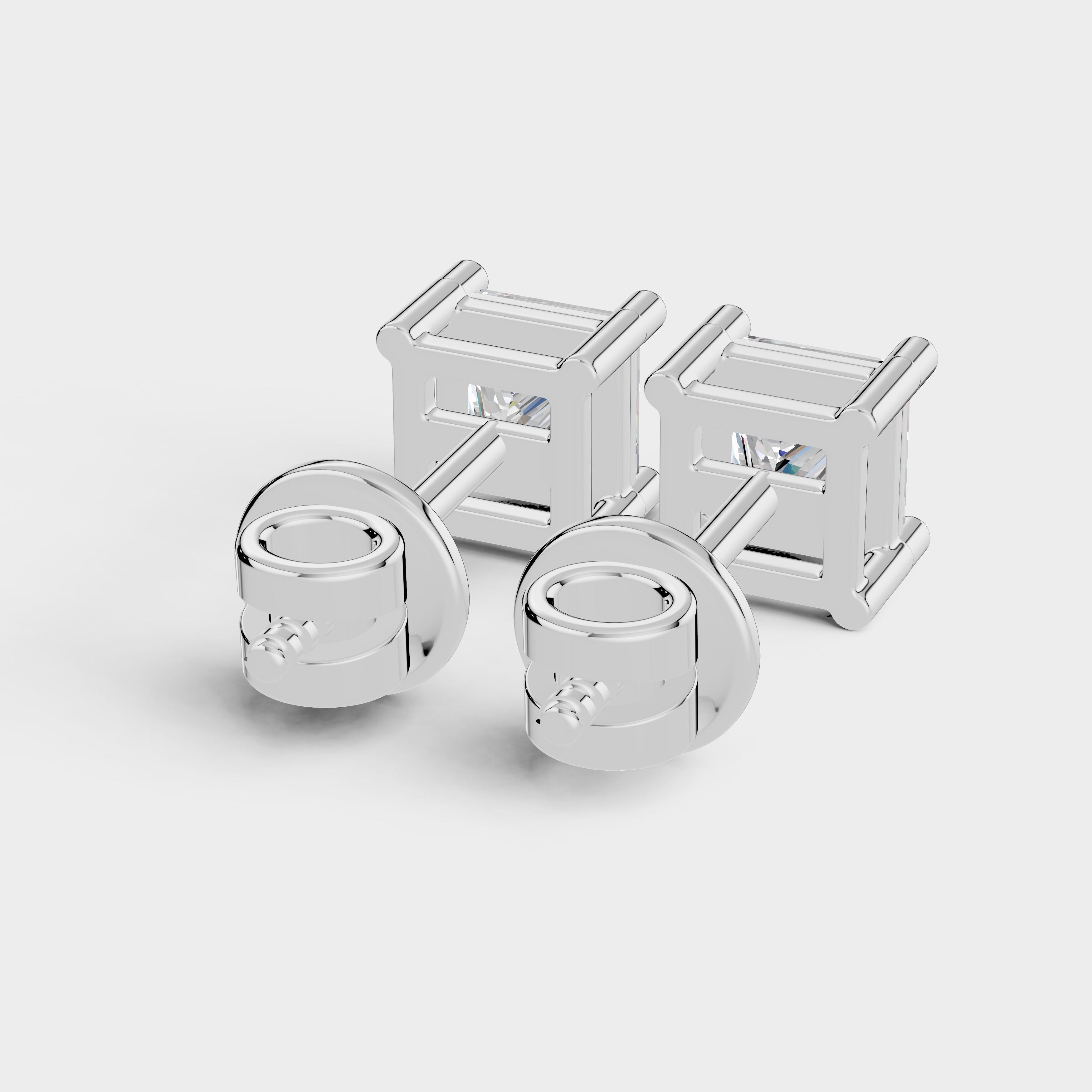 Princess Shape Earrings (1 Pair)