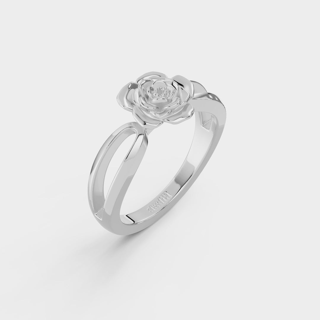 925 Sterling Silver Rose Ring