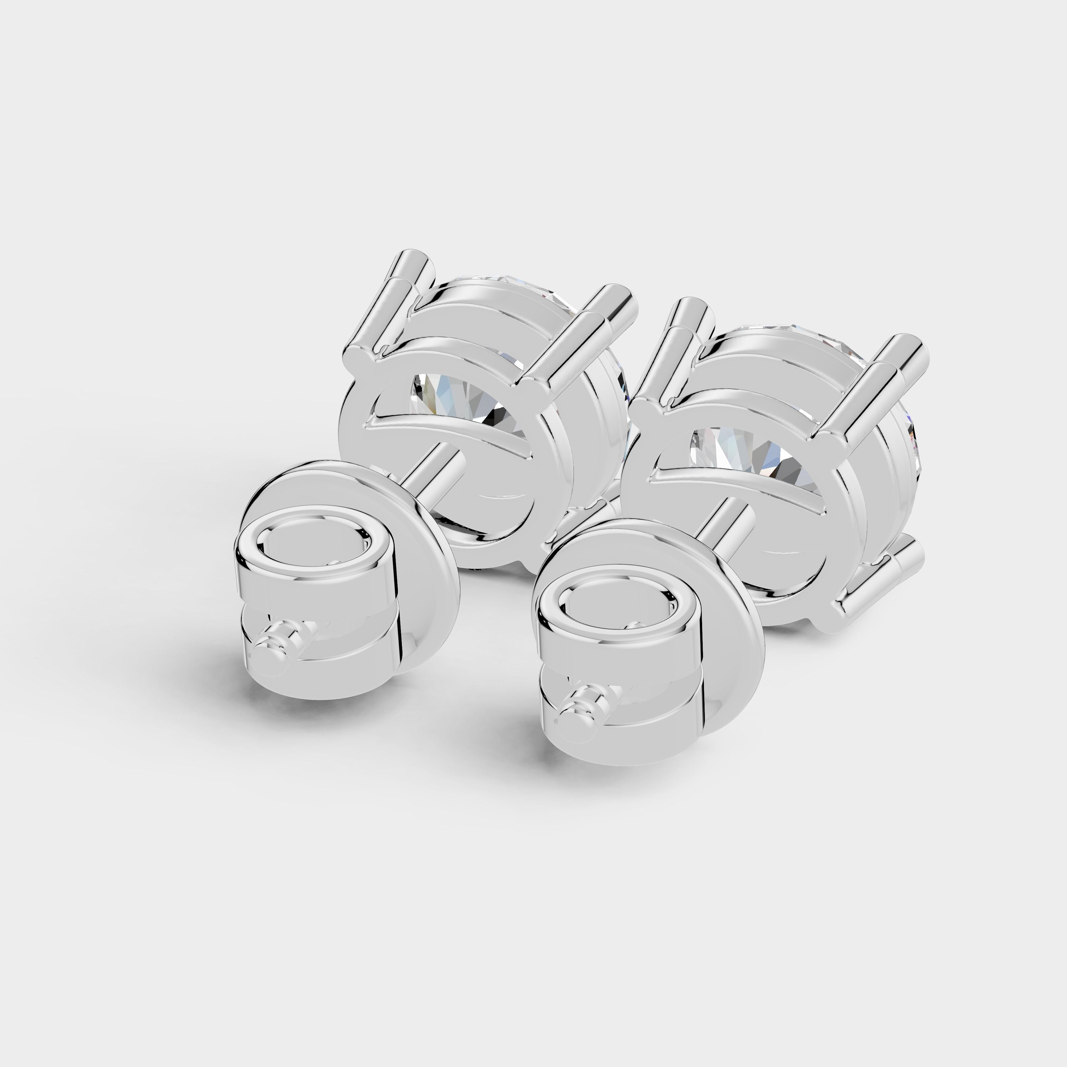 1 CT Portuguese Cut Earring (1 Pair)