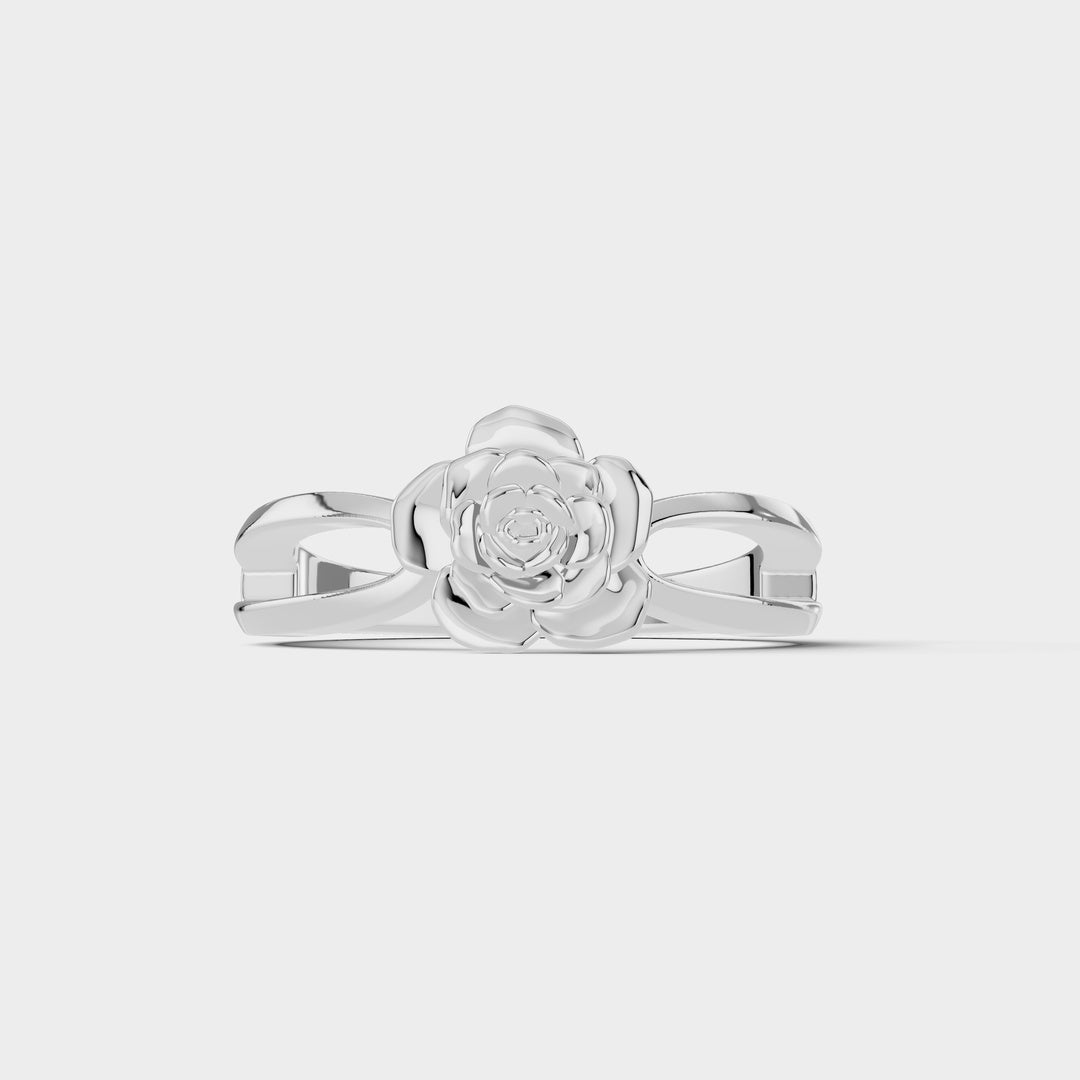 925 Sterling Silver Rose Ring