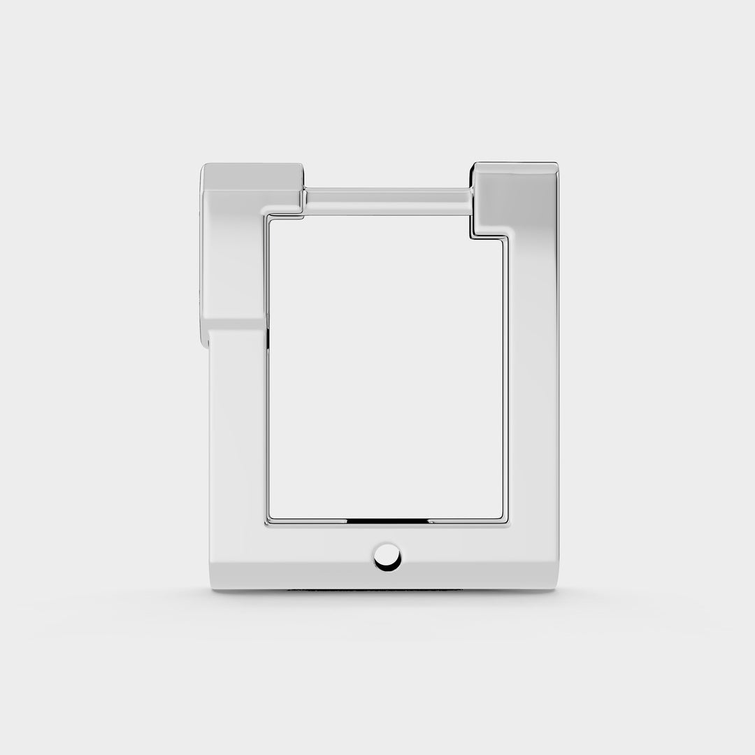 925 Sterling Silver Emerald Cut Moissanite Diamond Bali Earring (1 PC)