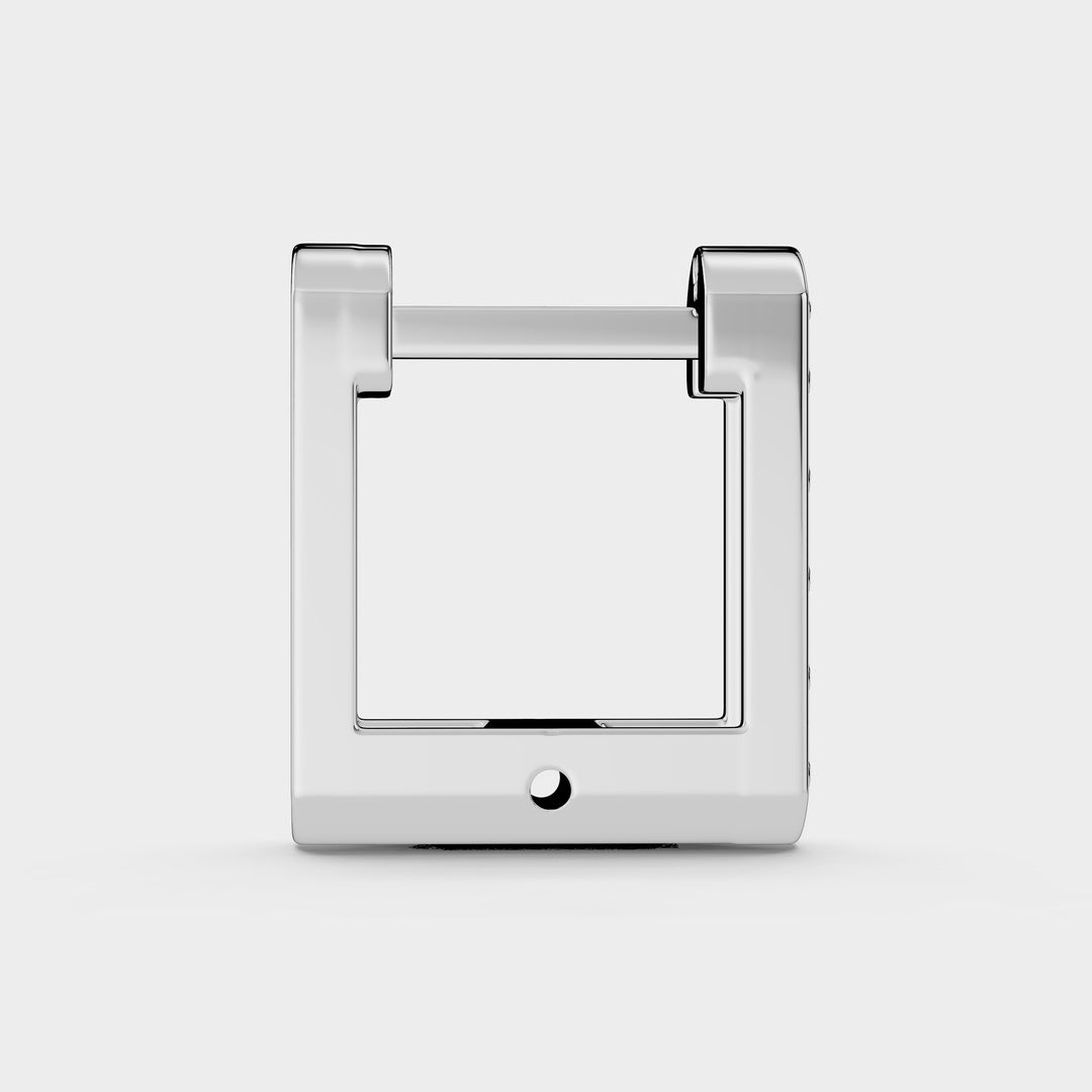 925 sterling Silver Moissanite Diamond Bali Earring Two Sided (1 PC)