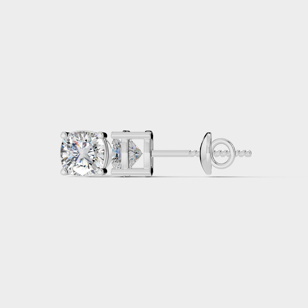 Cushion Shape Earrings with (1 Pair)