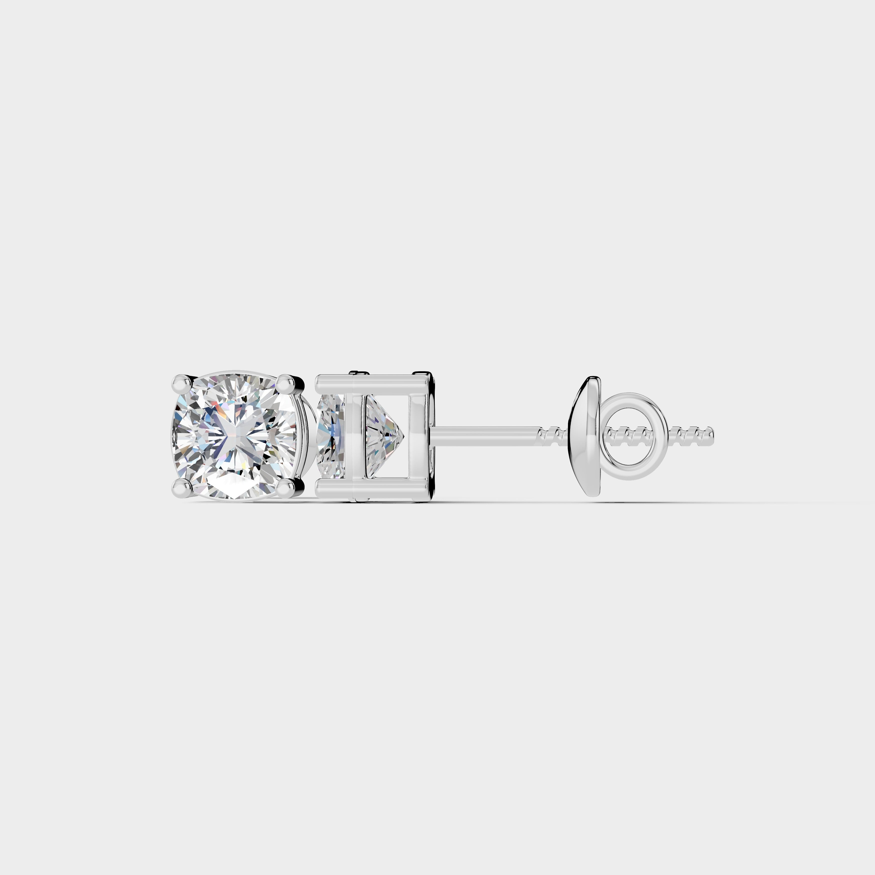 Cushion Shape Earrings with (1 Pair)