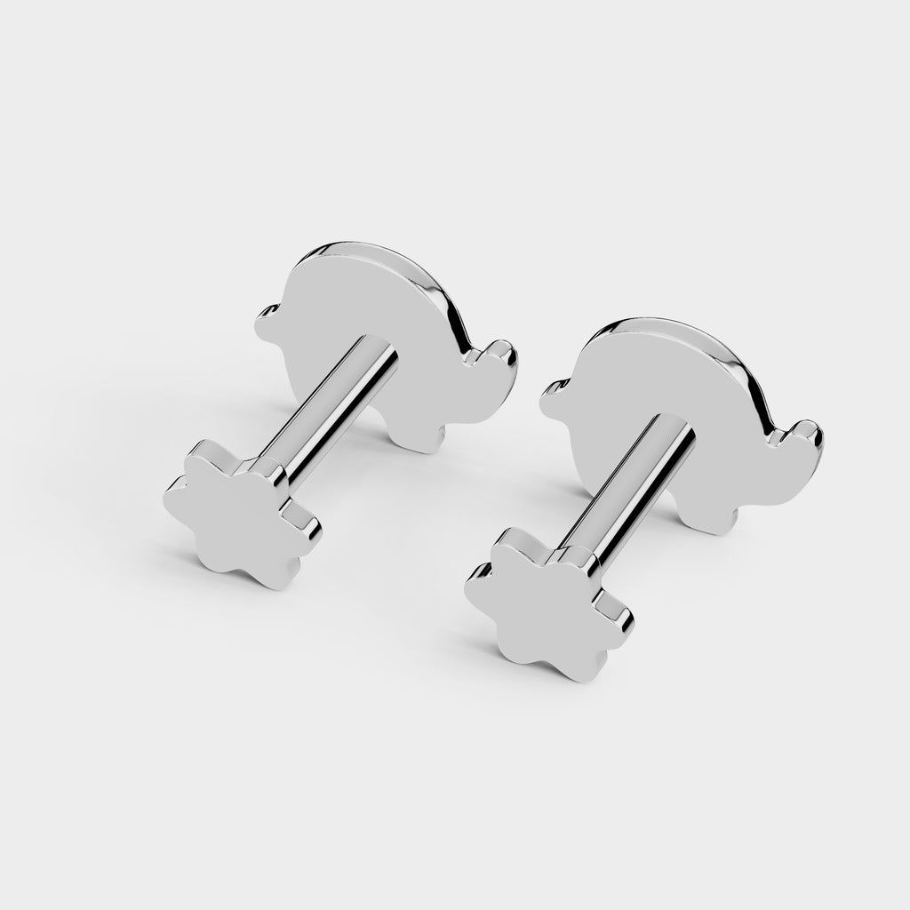 Elephant Earrings | Cute Red Heart Design for Kids & Women (1 Pair)