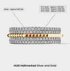 Solid Gold And 925 Sterling Silver Gold Moissanite Diamond Hexagon Square Shape Band Ring