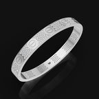 925 Silver Luxury Screw Pattern Bracelet With Moissanite Diamond