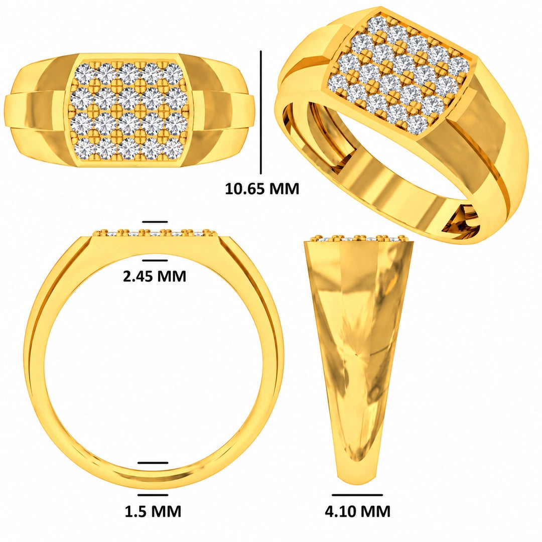 Pave Diamond Men's Ring