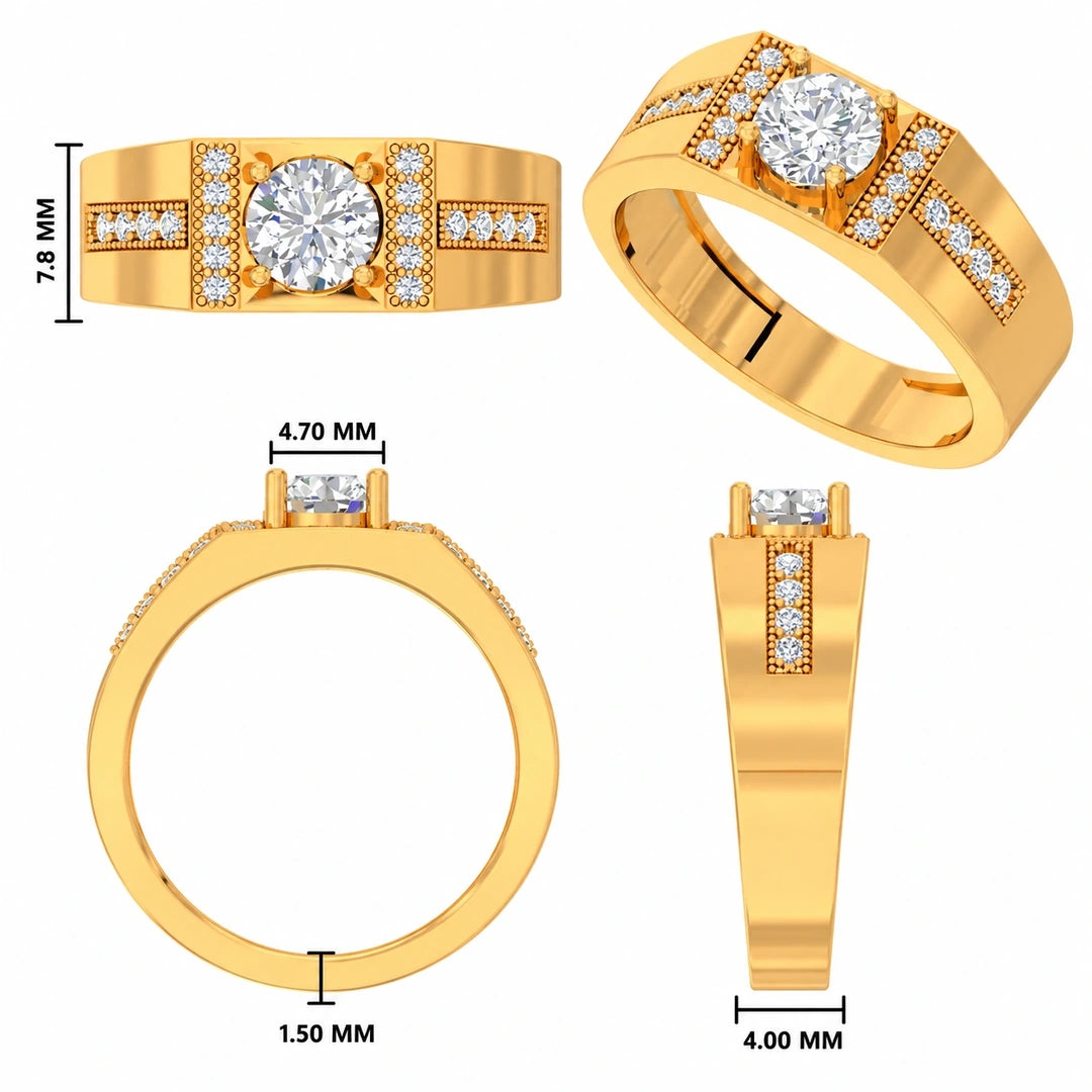 Classic Round Statement Ring