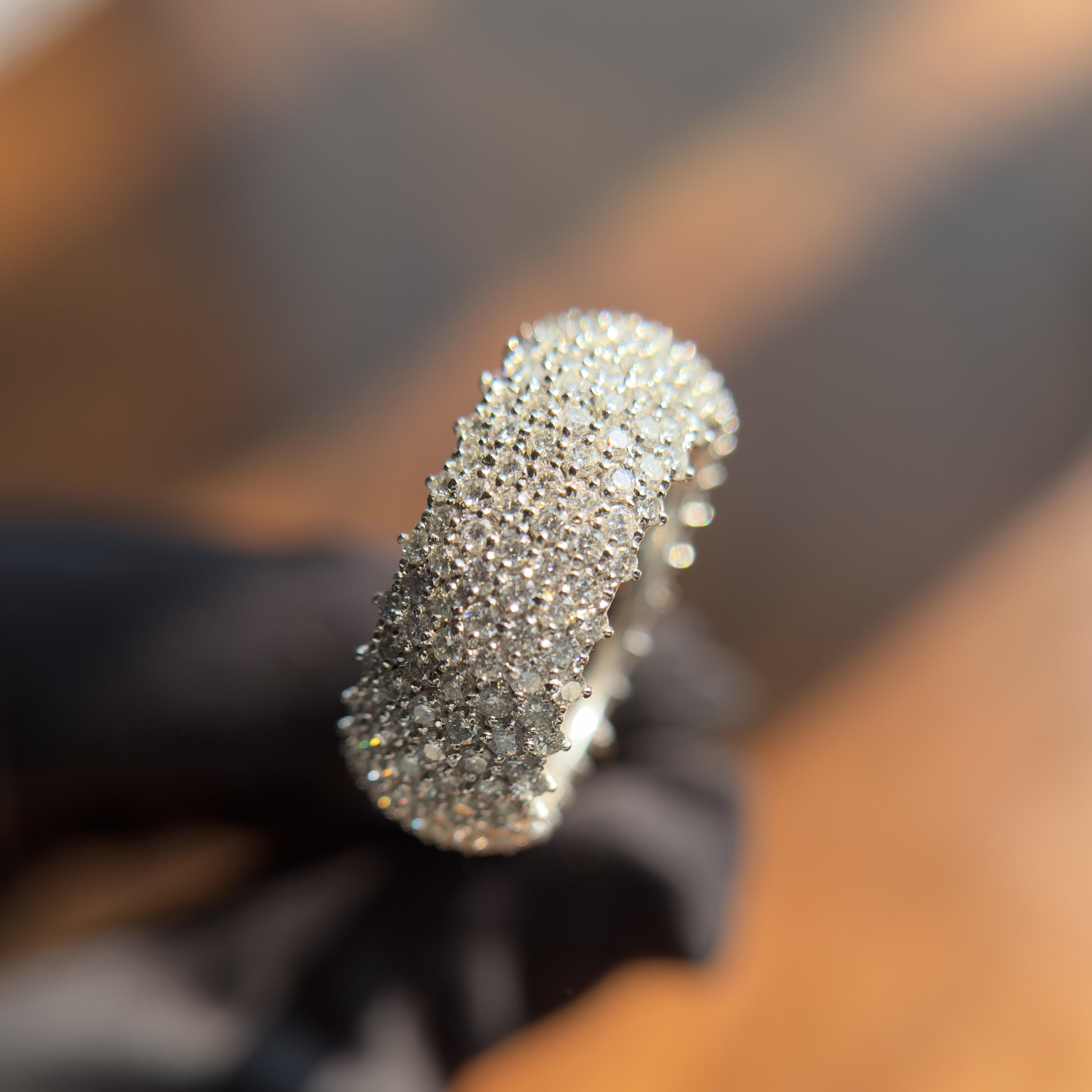 925 Sterling Silver Moissanite Diamond Montubhai's Ring