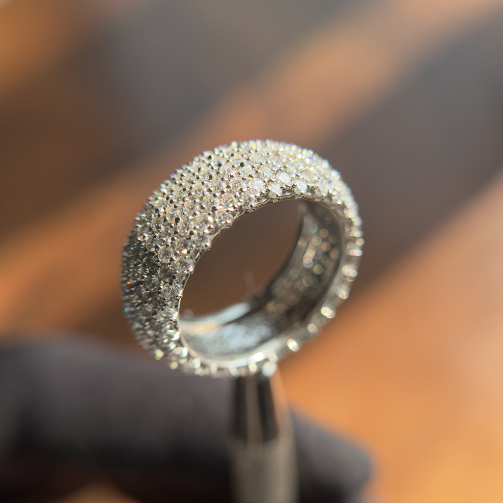 925 Sterling Silver Moissanite Diamond Montubhai's Ring