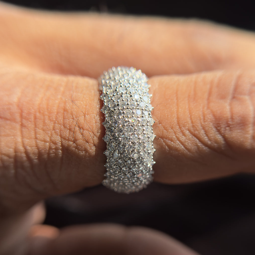 925 Sterling Silver Moissanite Diamond Montubhai's Ring