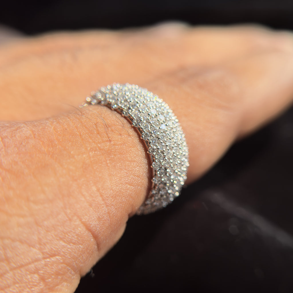 925 Sterling Silver Moissanite Diamond Montubhai's Ring