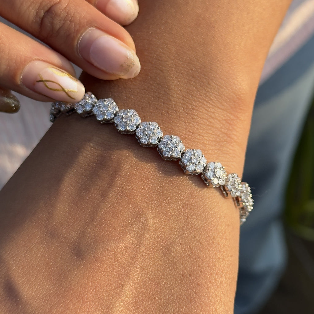 Flower Tennis Bracelet