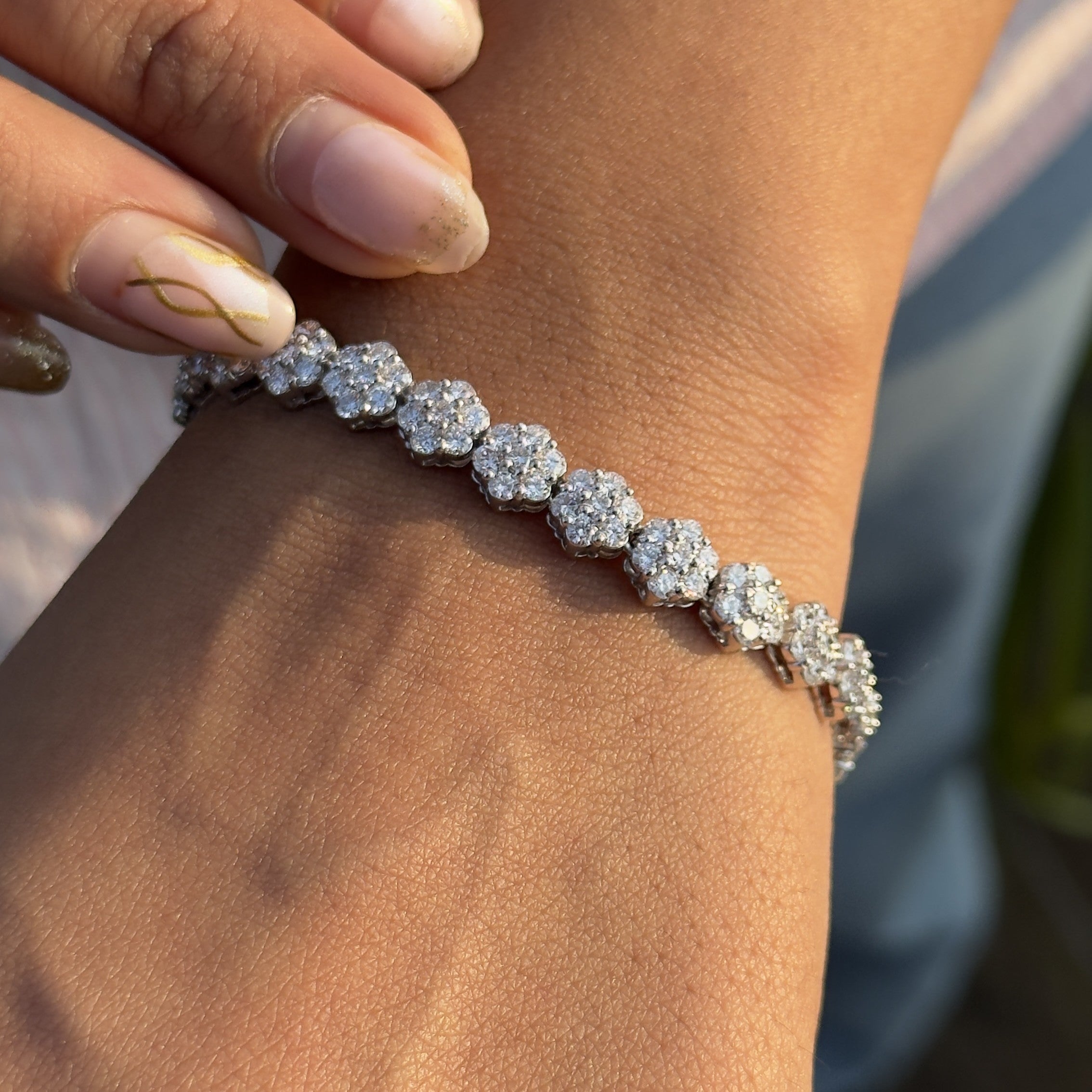 Flower Tennis Bracelet