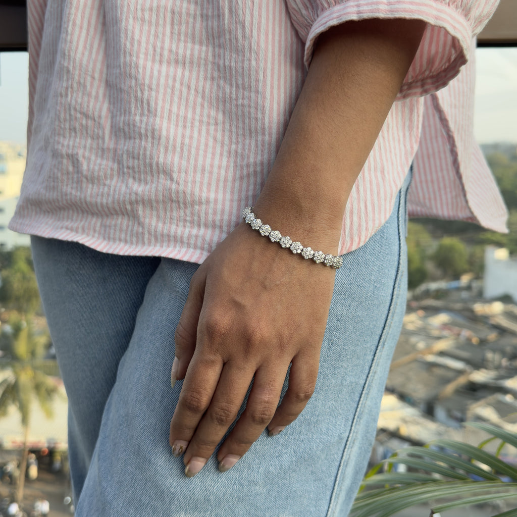 Flower Tennis Bracelet