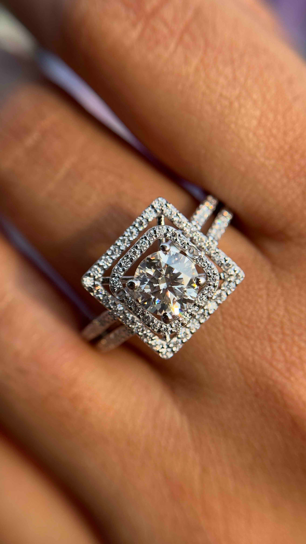 Square Halo Ring