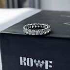 925 Sterling Silver Moissanite Diamond Oval Ring