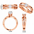 Twist Solitaire Moissanite Ring