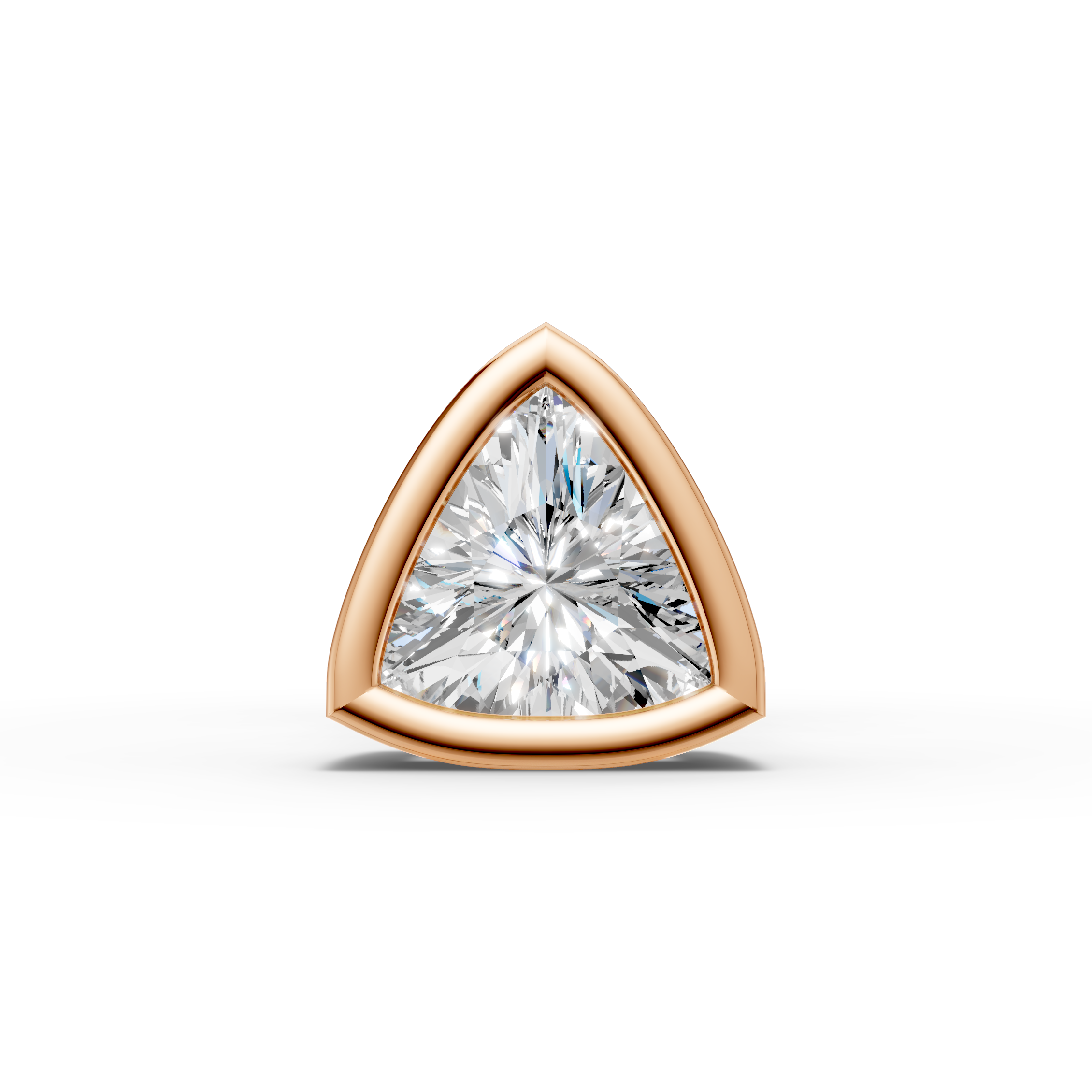 Trillion Shaped Bezel Setting Earring ( 1 PC )